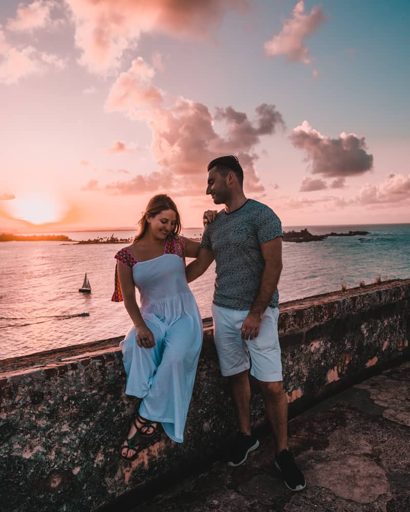 couple at Castillo San Felipe del Morro