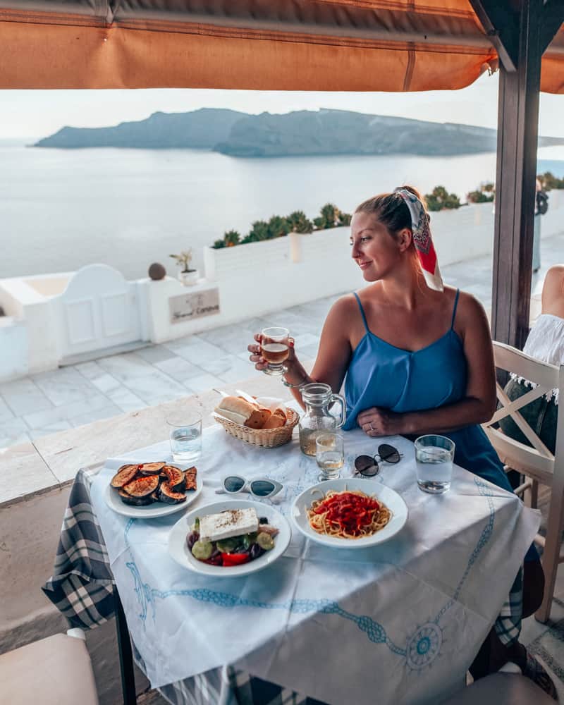 Lunch in Santorini