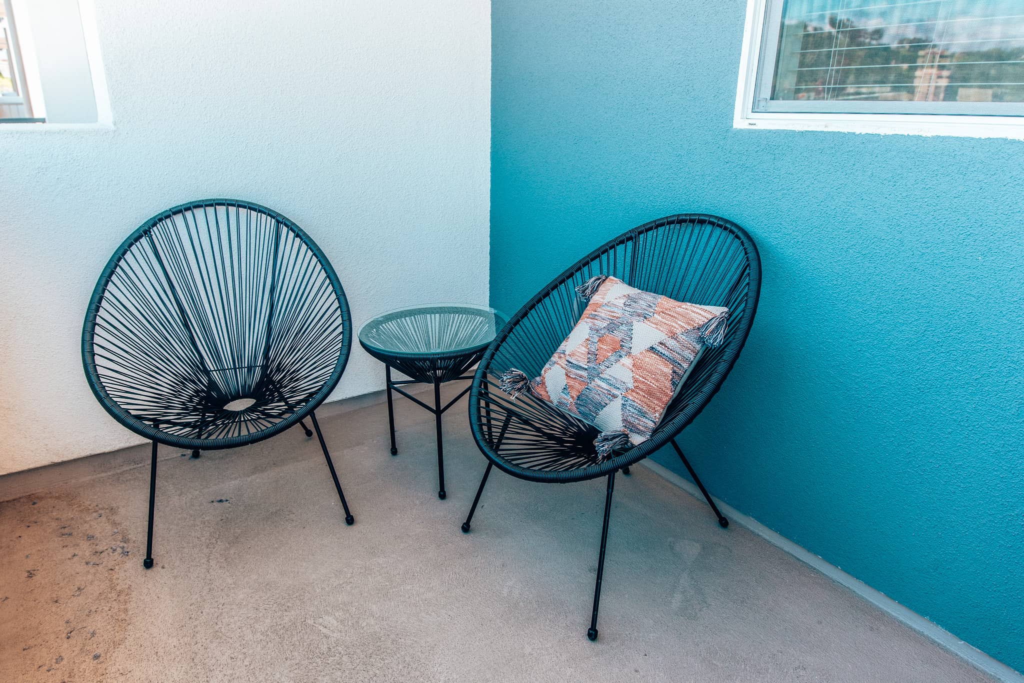 2 chairs on terrace